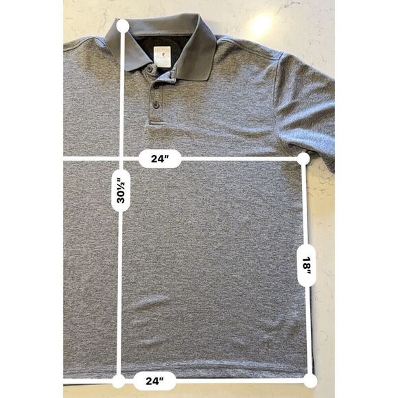 Red Head Mesh Lined Performance Polo Size XL MENS light Grey Wicking Fast Ship - Picture 4 of 11